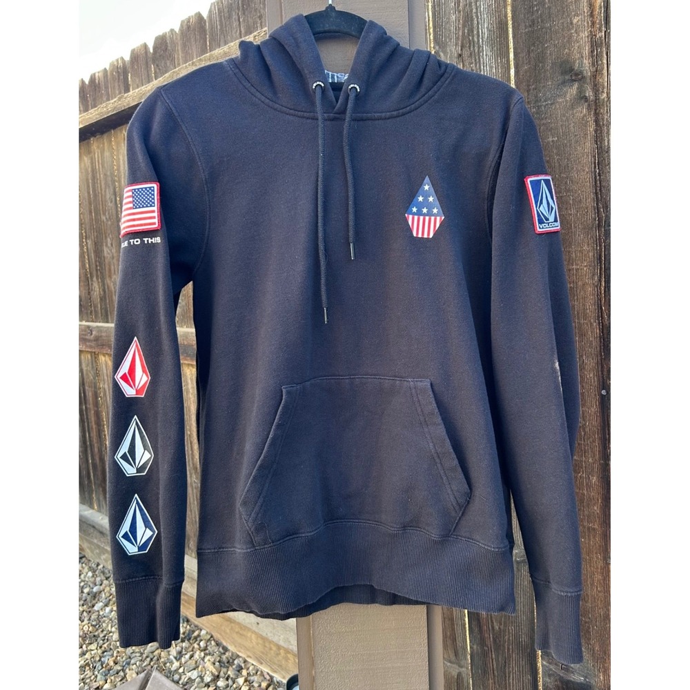 Volcom USST Women's S Black Hoodie 2022 US Snowboard Team True To This